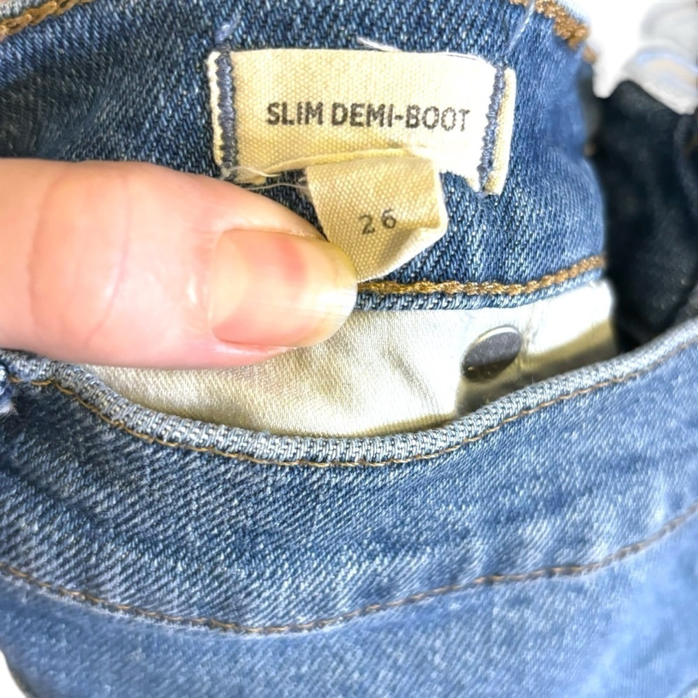 Madewell jeans slim demi-boot crop high rise medium wash size 26 - Picture 9 of 10
